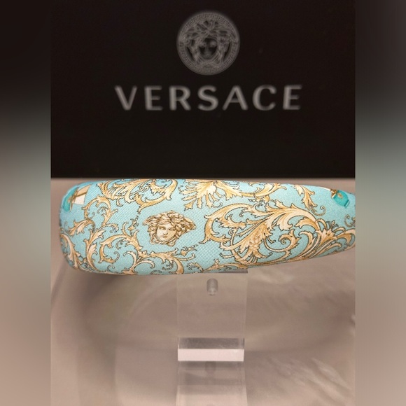 VERSACE DYLAN TURQUOISE HEADBAND NWT - Picture 3 of 10
